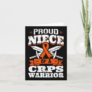 Proud Niece Of A Crps Warrior Rsd Awareness Ribbon Card