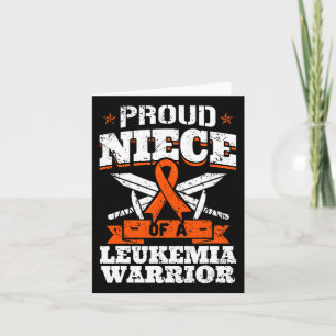 Proud Niece Of A Leukaemia Warrior Awareness Blood Card