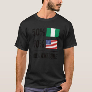 Proud Nigerian American Flag Nigeria Usa T-Shirt