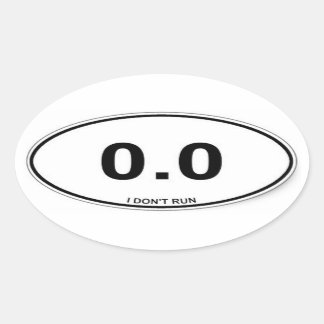 Proud Non runner Oval Sticker