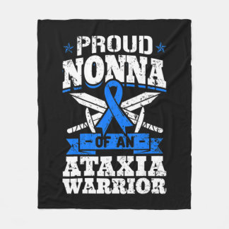 Proud Nonna Of An Ataxia Warrior Dystaxia Awarenes Fleece Blanket