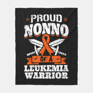 Proud Nonno Of A Leukaemia Warrior Grandpa Awarene Fleece Blanket