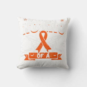 Proud Nonno Of A Leukemia Warrior Grandpa Awarenes Throw Pillow