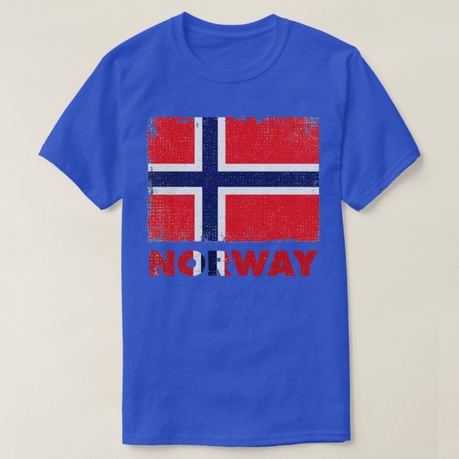 Proud Norwegian Flag Oslo Norway T-Shirt (Design Front)