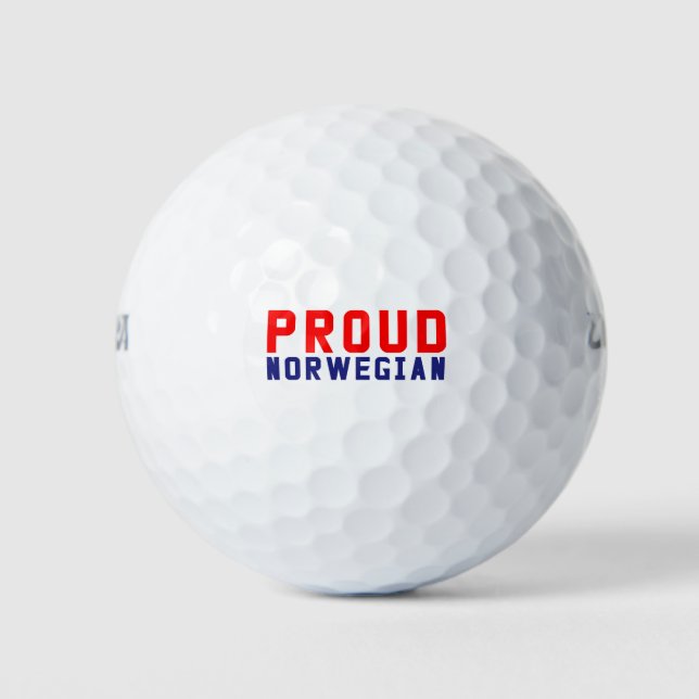 Proud Norwegian  Golf Balls (Front)