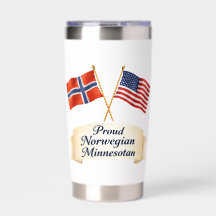 Proud Norwegian Minnesotan Heritage Water Tumbler