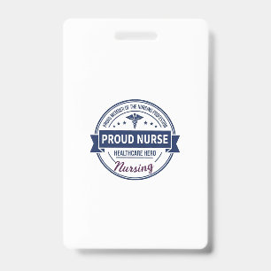 Proud Nurse Healthcare Hero Vintage Badge