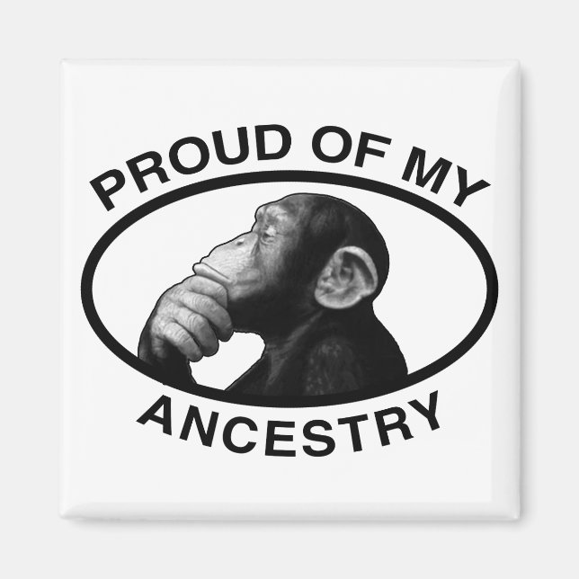 Proud Of My Ancestry Chimp Magnet (Front)
