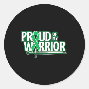 Proud Of My Bile Duct Cancer Warrior - Family Frie Classic Round Sticker
