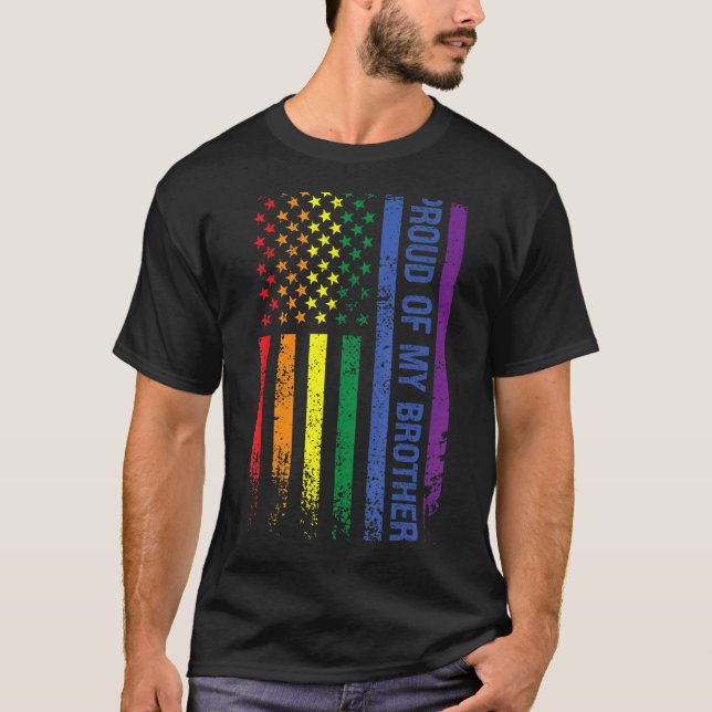 Proud Of My Brother Lgbt T-Shirt (Front)