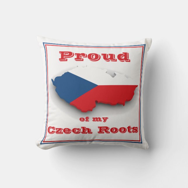 Proud of my Czech Roots Pillow (Front)