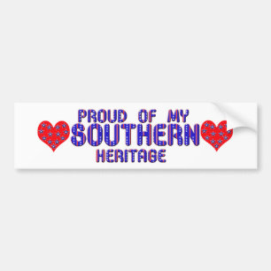 Proud Of My Southern Heritage Bumper Stickers