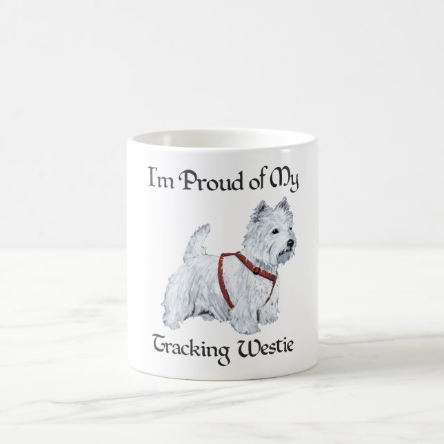 Proud of My Tracking Westie Coffee Mug (Center)