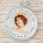 Proud of our Graduate 20XX Modern Graduation Photo Keychain<br><div class="desc">This simple and classic design is composed of serif typography and add a custom photo.</div>