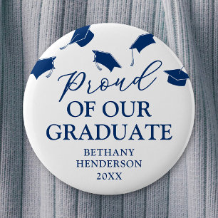 Proud of our Graduate Blue Graduation 2 Inch Round Button