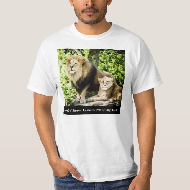 Proud of Saving Animals T-SHIRT by RoseWrites (Front)
