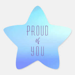 "Proud Of You" Soft Colour Star Sticker