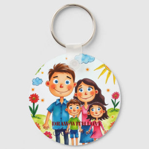 proud of your child add artwork to this cute keychain