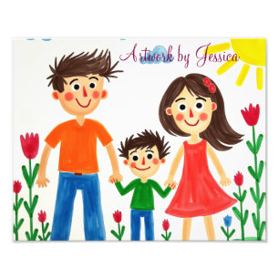 Proud of your  Child's artwork painting  Photo Print