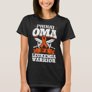 Proud Oma Of A Leukaemia Warrior Grandma Awareness T-Shirt