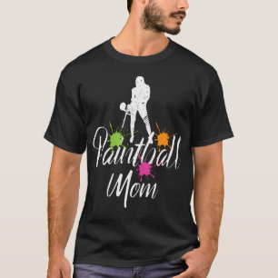Proud Paintball Mom Supporting Players In Action T-Shirt