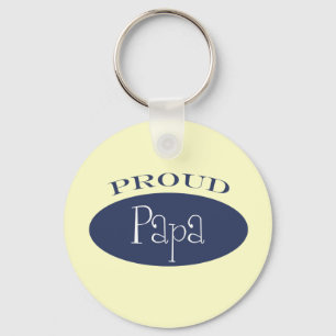 proud papa keychain