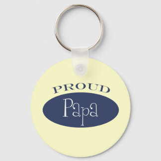 proud papa keychain