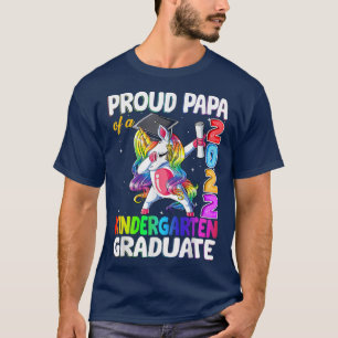 Proud Papa Of A 2022 Kindergarten Graduate Unicorn T-Shirt