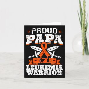 Proud Papa Of A Leukaemia Warrior Dad Awareness Bl Card
