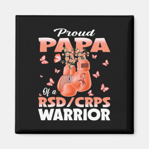 Proud Papa Of A Rsd Crps Warrior Awareness Boxing  Magnet