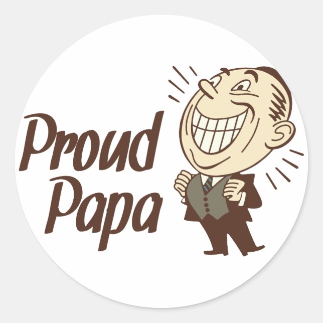Proud Papa Stickers (Front)