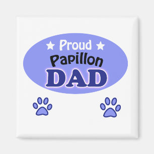 Proud Papillon dad Magnet