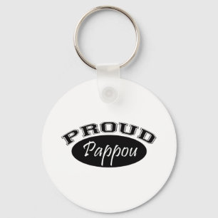 Proud Pappou (Black) Keychain