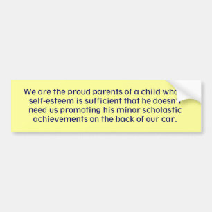 Proud parent bumper sticker