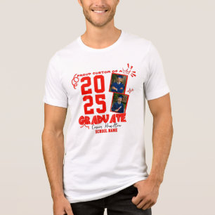 Proud Parent of 2025 Graduate Custom Photo Family Tri-Blend Shirt