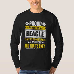 Proud Parent Of A Beagle Dog Owner Mom Dad T-Shirt