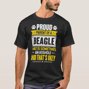 Proud Parent Of A Beagle Dog Owner Mom Dad T-Shirt