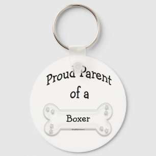 Proud Parent of a Boxer Keychain