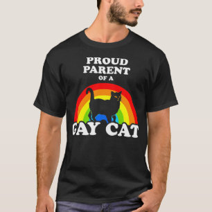Proud Parent Of A Gay Cat LGBT Cats Pride T-Shirt