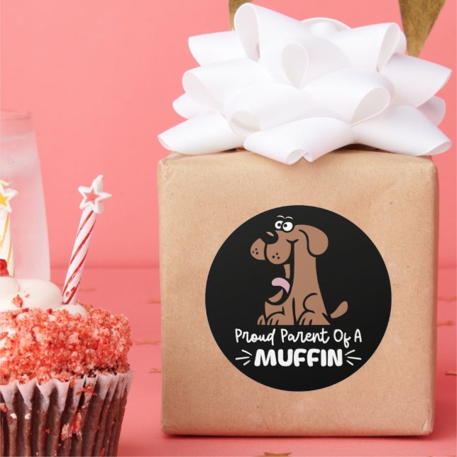 Proud Parent of a Muffin Baking Designs For Pastry Classic Round Sticker (Party)