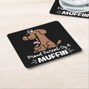 Proud Parent of a Muffin Baking Designs For Pastry Square Paper Coaster
