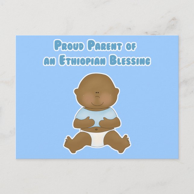 Proud Parent of an Ethiopian Blessing Postcard (Front)