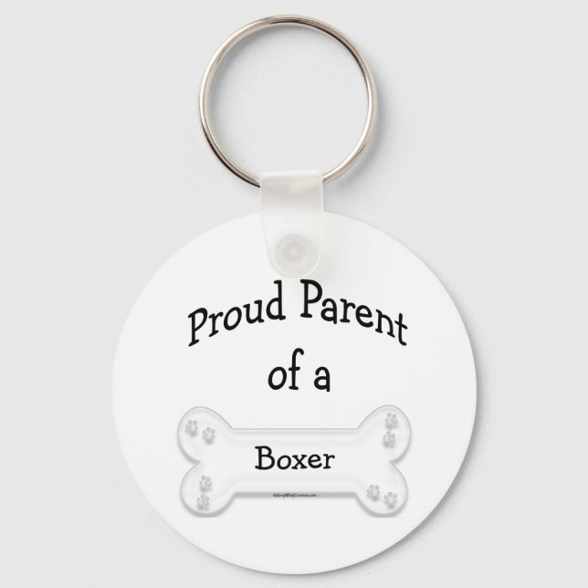 Proud Parent of Boxer Keychain (Front)