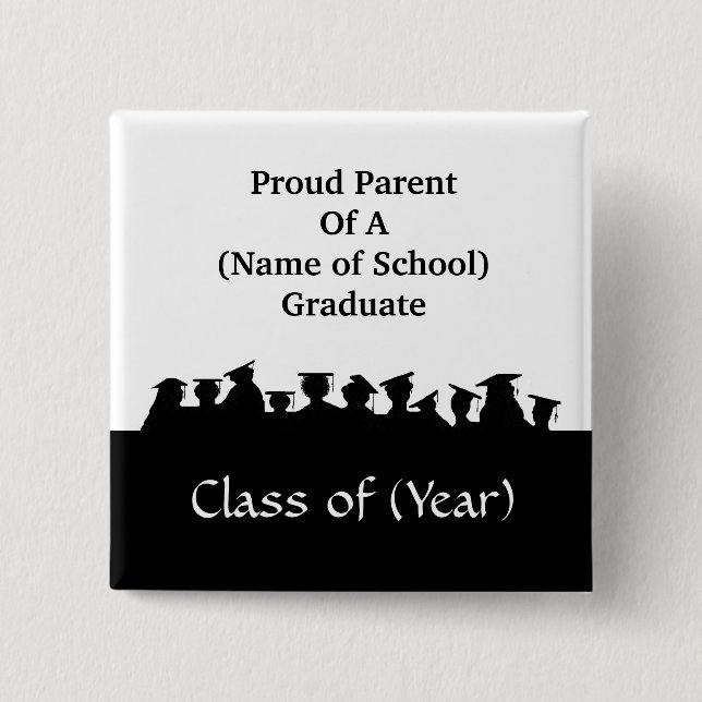 Proud Parent of Graduate Button to Customize (Front)
