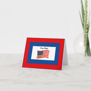 Proud Patriot American Flag,  USA Independence Day Card