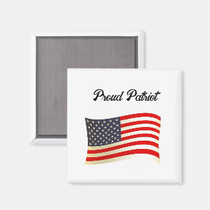 Proud Patriot American Flag,  USA Independence Day Magnet