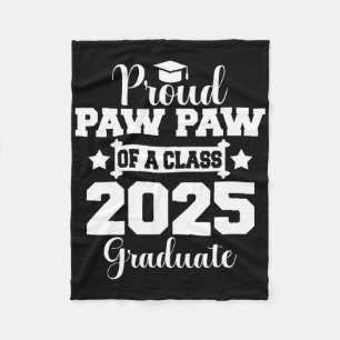 Proud Paw Paw Of Senior Cl Of 2025 Graduate Matchi Fleece Blanket