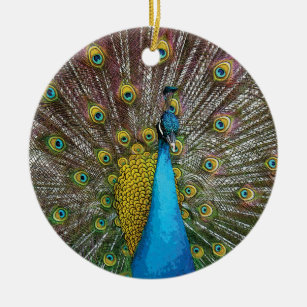 Proud Peacock Christmas Ornament