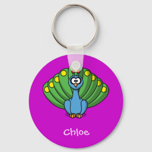 Proud peacock keychain