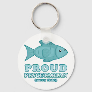 Proud Pescetarian Keychain